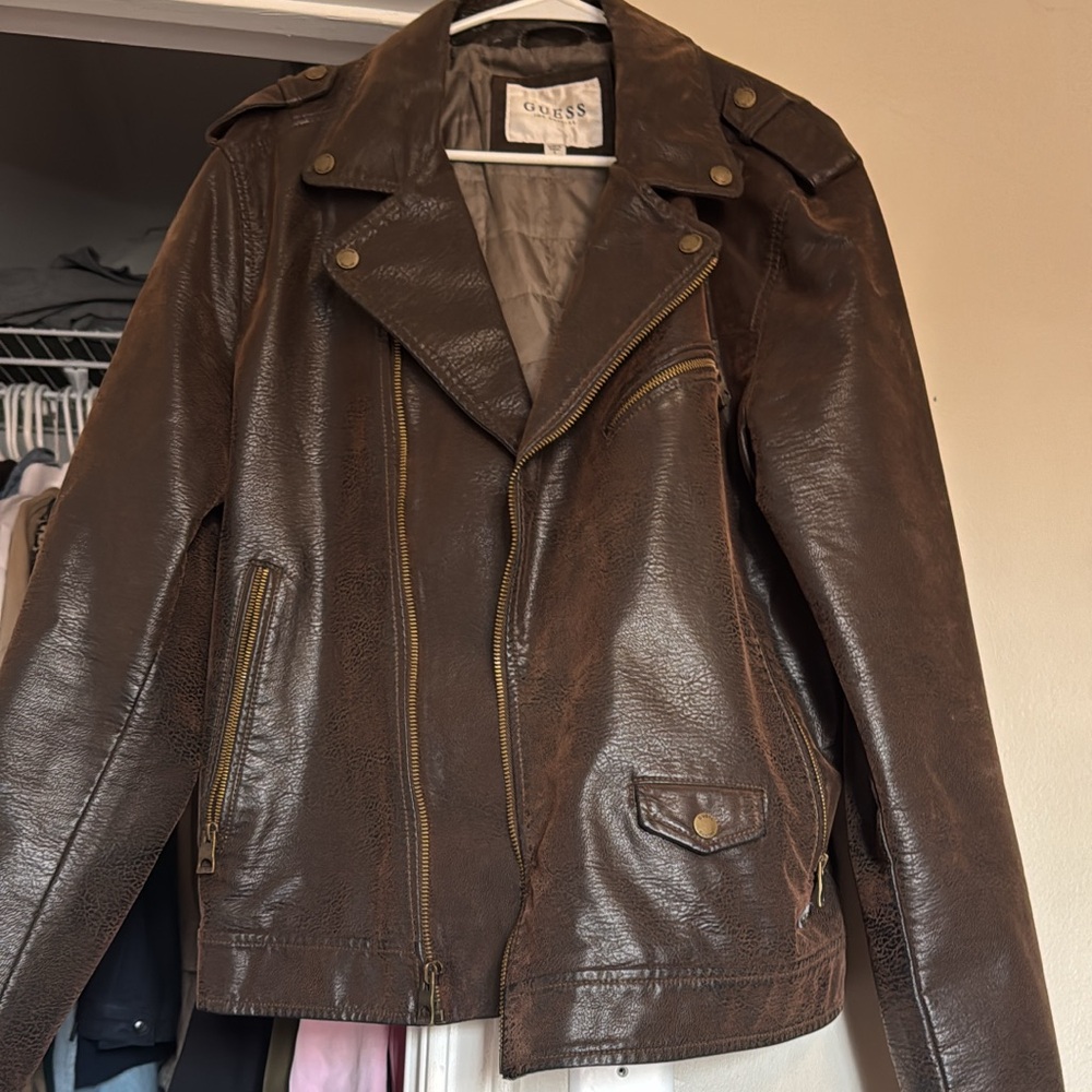 GUESS MOTO COATED JACKET